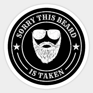 Sorry This Beard Is Taken Stamp Sticker